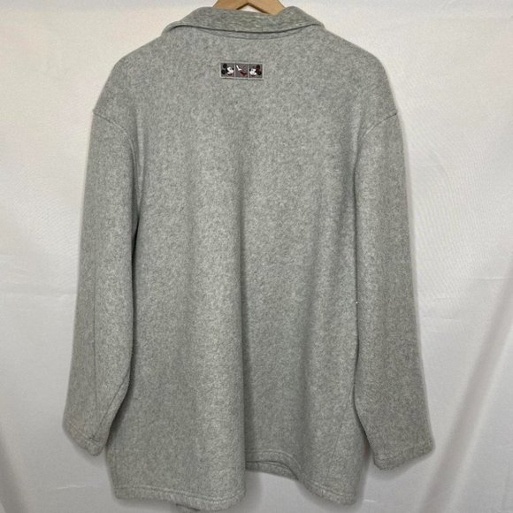 Walt Disney Minnie Mickey Mouse Vintage 90s Gray Love Red Heart Cardigan XL - Picture 4 of 4